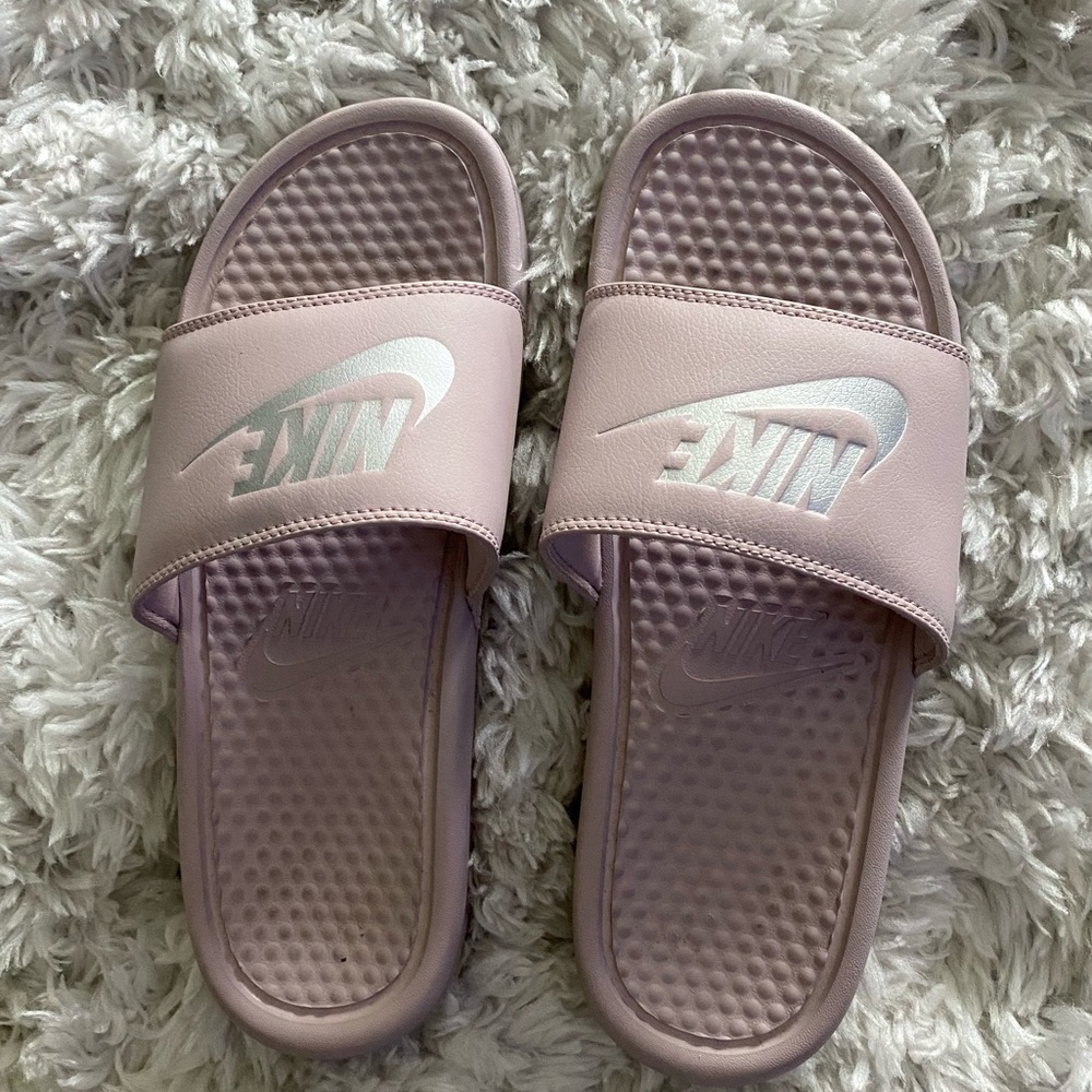 Pink Nike Slides